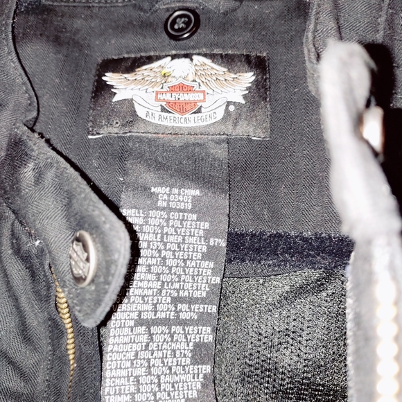 Harley Davidson Fully Lined Zip Up Denim Jacket Size XS - Picture 5 of 8